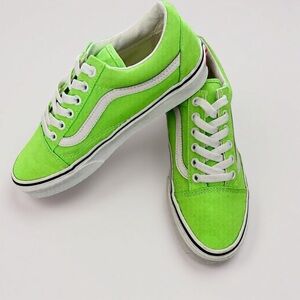 Vans Old Skool Neon Lime Green Sneakers Skate Shoes Festival Streetwear Size 7